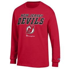 NHL New Jersey Devils Champion Long-Sleeve Jersey T-Shirt - Red