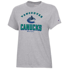 NHL Vancouver Canucks Champion Women's Core T-Shirt - Heather Gray