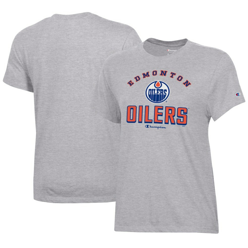 NHL Edmonton Oilers Champion Women's Core T-Shirt - Heather Gray