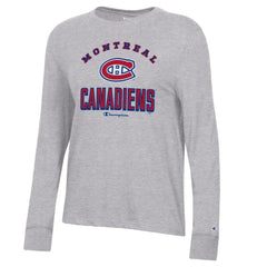 NHL Montreal Canadiens Champion Women's Core Long Sleeve T-Shirt - Heather Gray