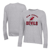 NHL New Jersey Devils Champion Women's Core Long Sleeve T-Shirt - Heather Gray