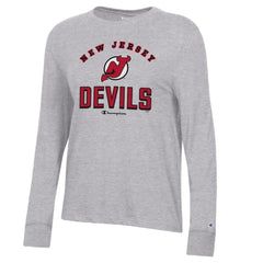 NHL New Jersey Devils Champion Women's Core Long Sleeve T-Shirt - Heather Gray
