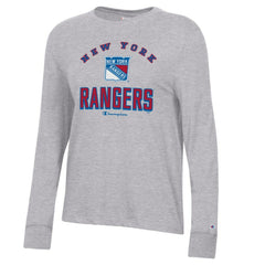 NHL New York Rangers Champion Women's Core Long Sleeve T-Shirt - Heather Gray