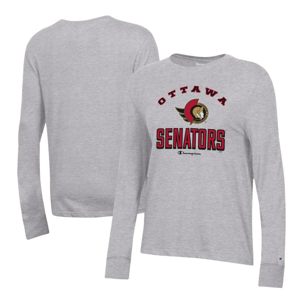 NHL Ottawa Senators Champion Women's Core Long Sleeve T-Shirt - Heather Gray