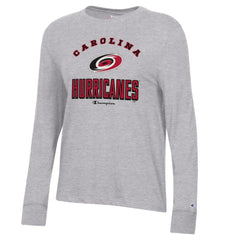 NHL Carolina Hurricanes Champion Women's Core Long Sleeve T-Shirt - Heather Gray
