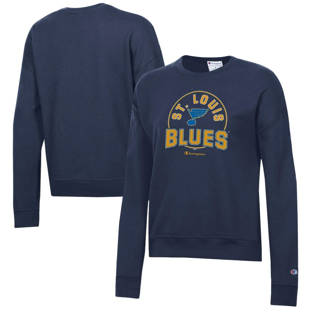 NHL St. Louis Blues Champion Women's Powerblend Pullover Sweatshirt - Navy