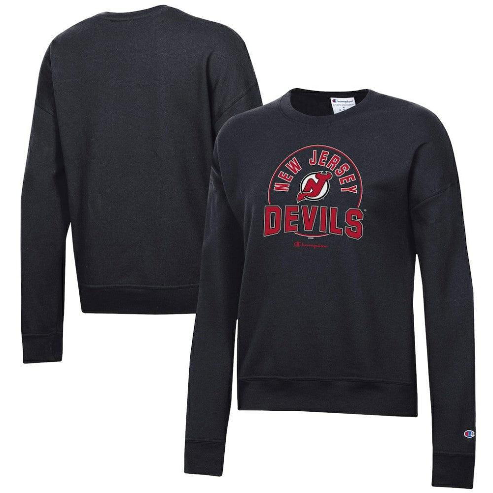 NHL New Jersey Devils Champion Women's Powerblend Pullover Sweatshirt - Black