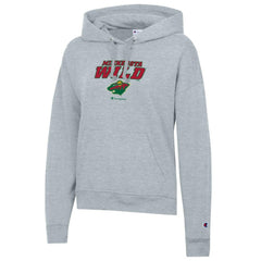 NHL Minnesota Wild Champion Women's Powerblend Fleece Pullover Hoodie - Gray
