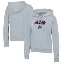 NHL Colorado Avalanche Champion Women's Powerblend Fleece Pullover Hoodie - Gray