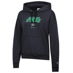 NHL Dallas Stars Champion Women's Powerblend Fleece Pullover Hoodie - Black