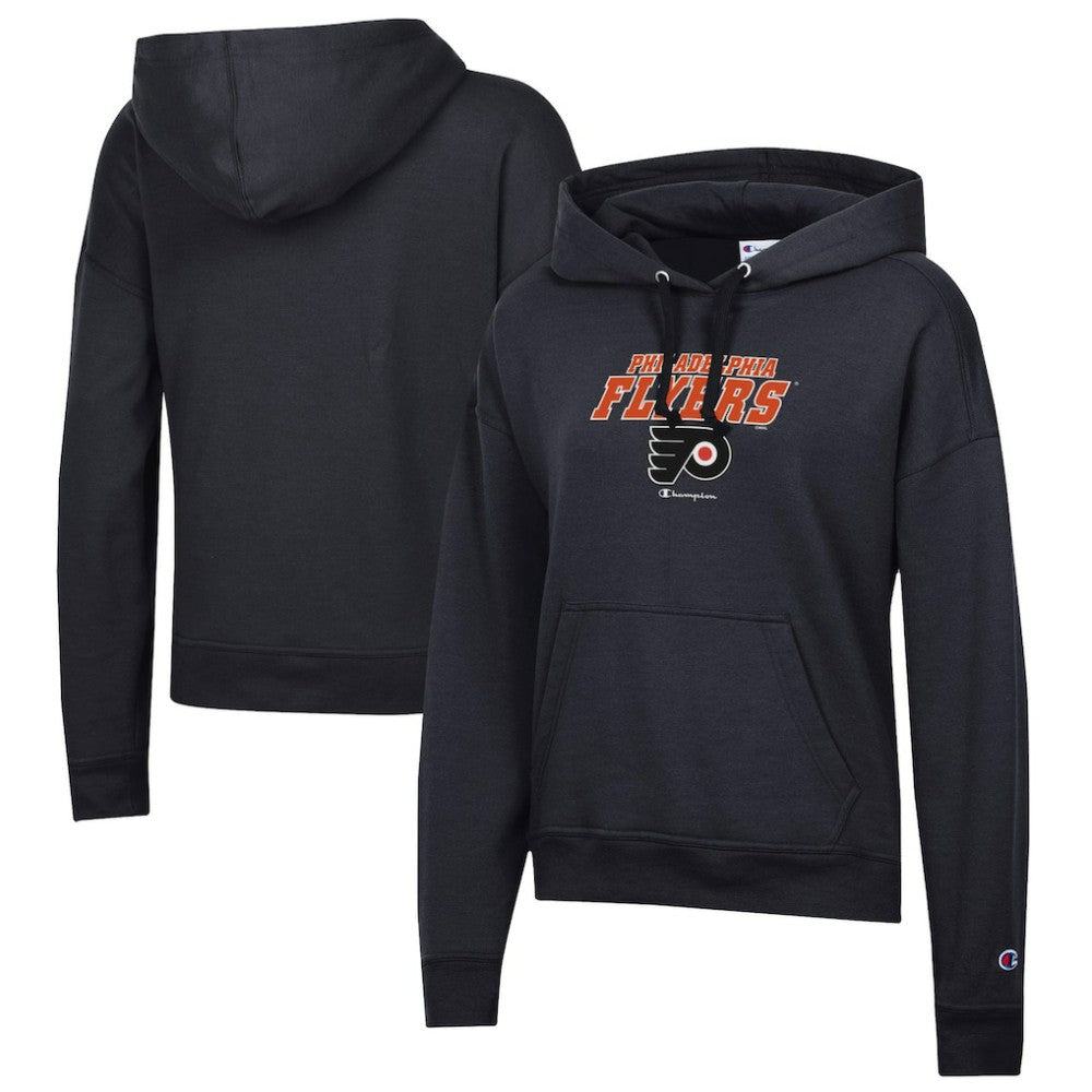 NHL Philadelphia Flyers Champion Women's Powerblend Fleece Pullover Hoodie - Black