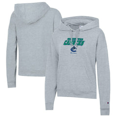 NHL Vancouver Canucks Champion Women's Powerblend Fleece Pullover Hoodie - Gray
