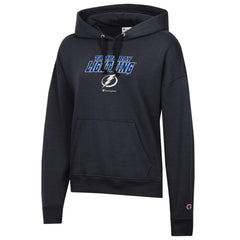 NHL Tampa Bay Lightning Champion Women's Powerblend Fleece Pullover Hoodie - Black