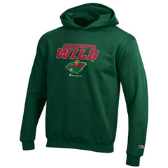 NHL Minnesota Wild Champion Youth Eco Powerblend Pullover Hoodie - Hunter Green