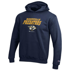 NHL Nashville Predators Champion Youth Eco Powerblend Pullover Hoodie - Navy