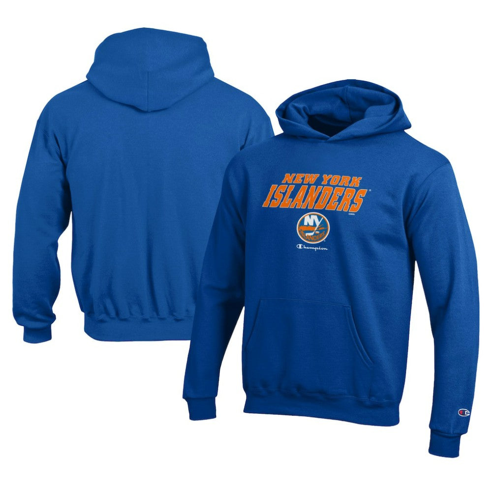NHL New York Islanders Champion Youth Eco Powerblend Pullover Hoodie - Royal
