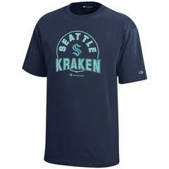 NHL Seattle Kraken Champion Youth Jersey T-Shirt - Deep Sea Blue