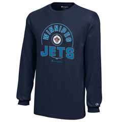 NHL Winnipeg Jets Champion Youth Long-Sleeve Jersey T-Shirt - Navy