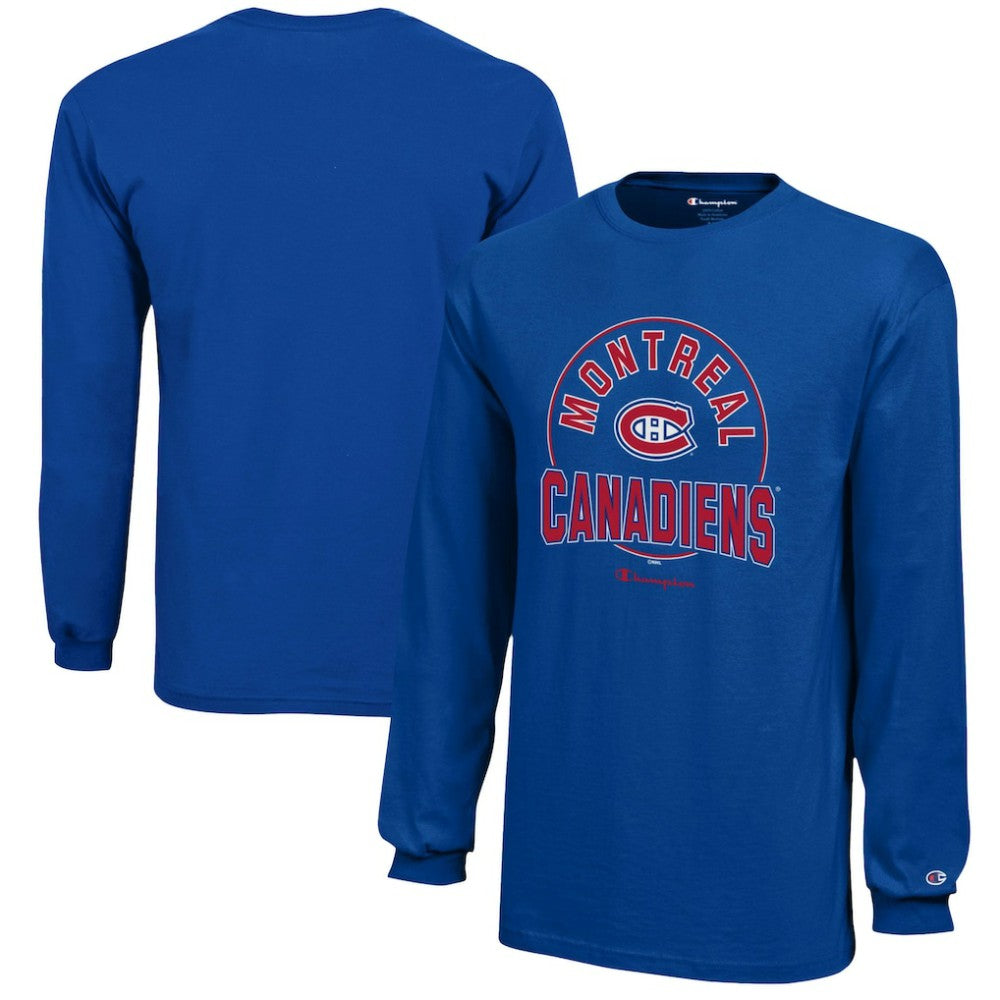 NHL Montreal Canadiens Champion Youth Long-Sleeve Jersey T-Shirt - Royal