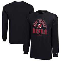 NHL New Jersey Devils Champion Youth Long-Sleeve Jersey T-Shirt - Black