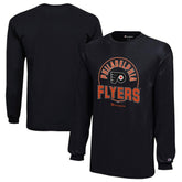 NHL Philadelphia Flyers Champion Youth Long-Sleeve Jersey T-Shirt - Black
