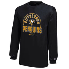 NHL Pittsburgh Penguins Champion Youth Long-Sleeve Jersey T-Shirt - Black