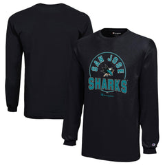 NHL San Jose Sharks Champion Youth Long-Sleeve Jersey T-Shirt - Black