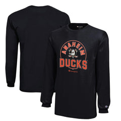 NHL Anaheim Ducks Champion Youth Long-Sleeve Jersey T-Shirt - Black