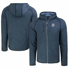 Green Bay Packers Cutter & Buck Americana Mainsail Full-Zip Hooded Jacket Heather Navy