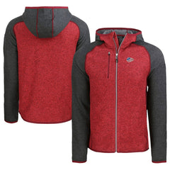 Kansas City Chiefs Cutter & Buck Americana Mainsail Full-Zip Hooded Jacket Heather Red/Heather Charcoal