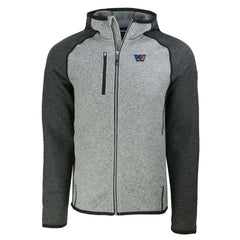 Washington Commanders Cutter & Buck Americana Mainsail Full-Zip Hooded Jacket Heather Gray/Heather Charcoal