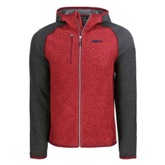 San Francisco 49ers Cutter & Buck Americana Mainsail Full-Zip Hooded Jacket Heather Scarlet/Heather Charcoal