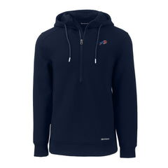 Buffalo Bills Cutter & Buck Americana Roam Eco Half-Zip Recycled Pullover Hoodie Navy