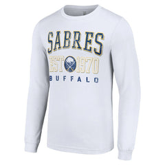 NHL Buffalo Sabres Starter Retro Graphic Long Sleeve Crew T-Shirt - White