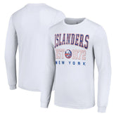 NHL New York Islanders Starter Retro Graphic Long Sleeve Crew T-Shirt - White