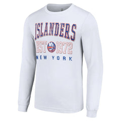 NHL New York Islanders Starter Retro Graphic Long Sleeve Crew T-Shirt - White