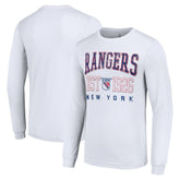 NHL New York Rangers Starter Retro Graphic Long Sleeve Crew T-Shirt - White