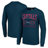 NHL Washington Capitals Starter Retro Graphic Long Sleeve Crew T-Shirt - Navy