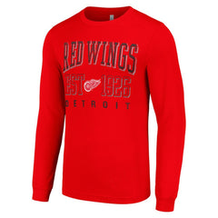 NHL Detroit Red Wings Starter Retro Graphic Long Sleeve Crew T-Shirt - Red