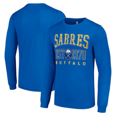 NHL Buffalo Sabres Starter Retro Graphic Long Sleeve Crew T-Shirt - Royal
