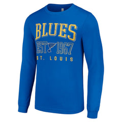 NHL St. Louis Blues Starter Retro Graphic Long Sleeve Crew T-Shirt - Royal
