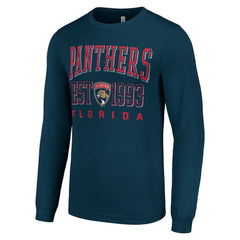 NHL Florida Panthers Starter Logo Graphic Long Sleeve T-Shirt - Navy
