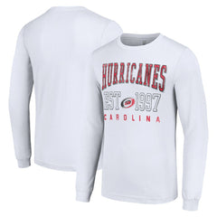 NHL Carolina Hurricanes Starter Logo Graphic Long Sleeve T-Shirt - White