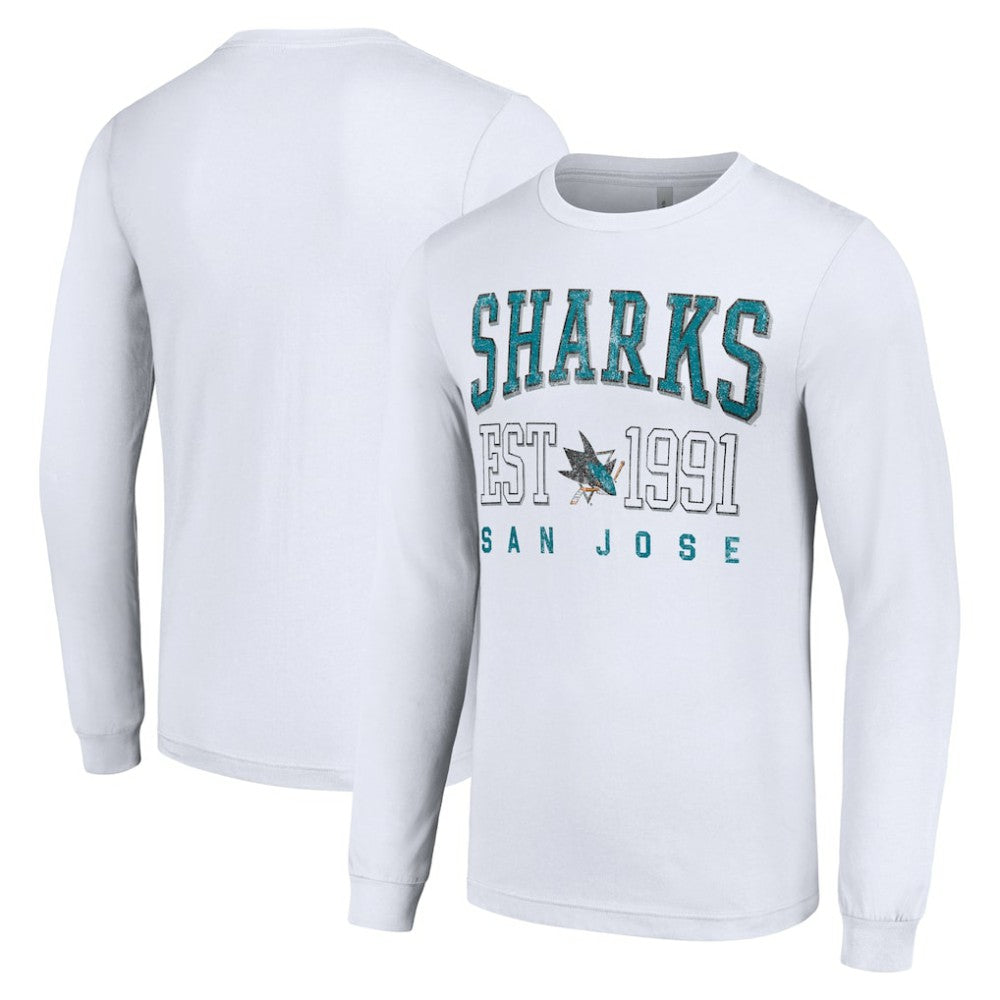 NHL San Jose Sharks Starter Logo Graphic Long Sleeve T-Shirt - White