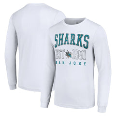 NHL San Jose Sharks Starter Logo Graphic Long Sleeve T-Shirt - White
