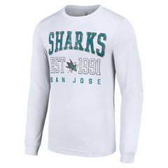 NHL San Jose Sharks Starter Logo Graphic Long Sleeve T-Shirt - White