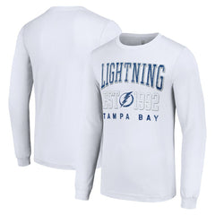 NHL Tampa Bay Lightning Starter Logo Graphic Long Sleeve T-Shirt - White