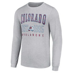 NHL Colorado Avalanche Starter Logo Graphic Long Sleeve T-Shirt - Heather Gray