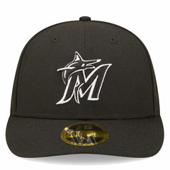 Miami Marlins New Era Low Profile 59FIFTY Fitted Hat - Black Hats