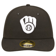 Milwaukee Brewers New Era Low Profile 59FIFTY Fitted Hat - Black Hats